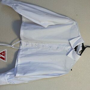 White long sleeve button up shirt